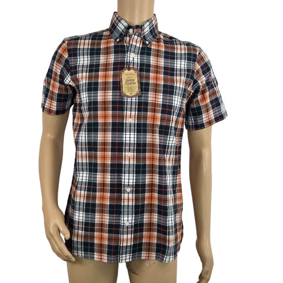 Cremieux Shirt Mens Size XL Indian Madras Plaid Button Up Short Sleeve Cotton 56 - Picture 2 of 11